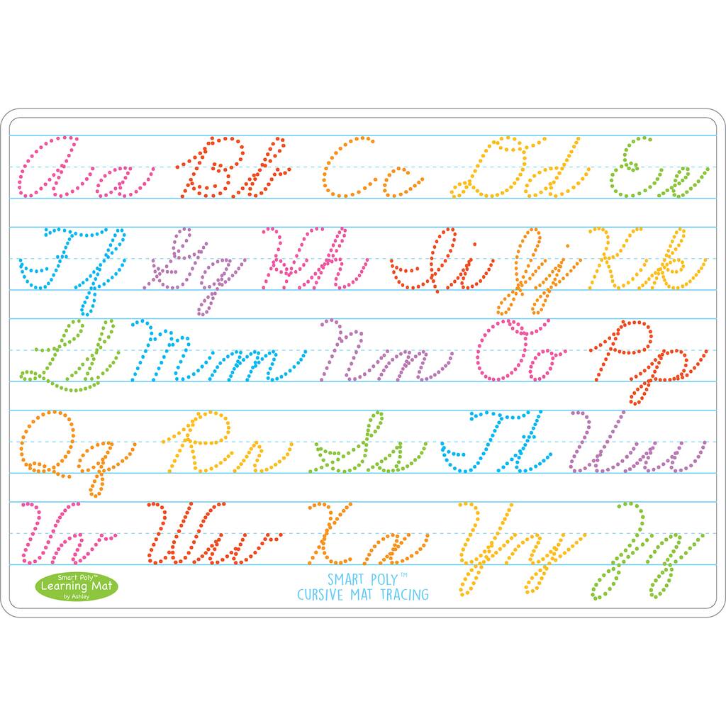 Get Ashley Productions Smart Poly Cursive Tracing Learning Mats 10ct At Michaels Com